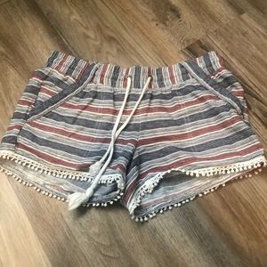 White red and blue shorts
